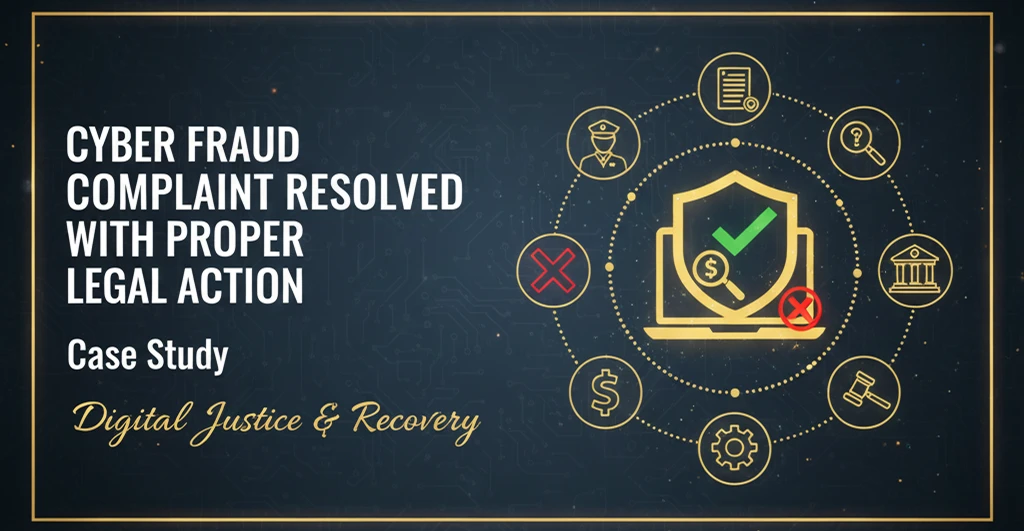 Cyber Fraud Complaint Resolved With Proper Legal Action