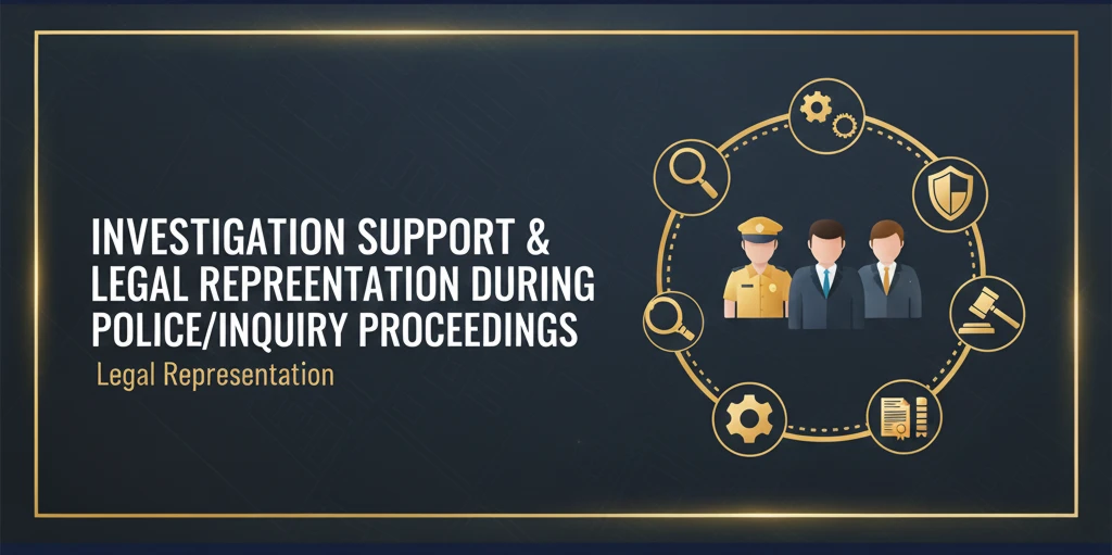 Investigation Support & Legal Representation During Police/Inquiry Proceedings